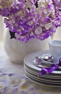 wedding photo - Vintage Dishes And Dianthus