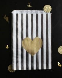 wedding photo - Gold Heart Bags 