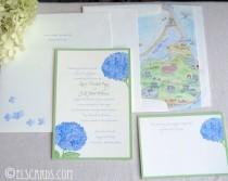 wedding photo - Hydrangea Invite 