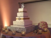 wedding photo - 14 "strass mariage stand de gâteau