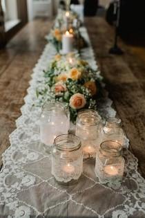 wedding photo - Lace Table Runner Table Cloth 