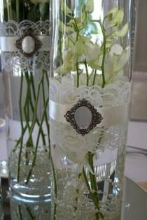 wedding photo - Vases de dentelle vintage