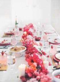 wedding photo - Красочные Tablescape 