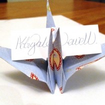 wedding photo - Origami Name des Karteninhabers