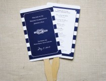 wedding photo - Nautical Wedding Fan Programs