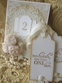 wedding photo - Lace Wedding Wish Tags, Wedding Favor Tags