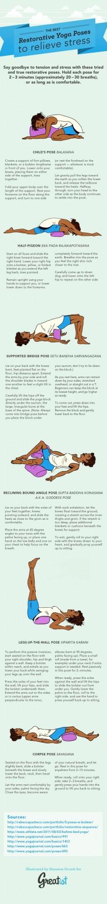 wedding photo - The Best Restorative Yoga Poses To Relieve Stress [INFOGRAPHIC]
