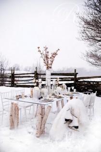 wedding photo - Winter Wedding Tablescape 