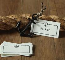 wedding photo - Cast Iron Anchor Place Card Holders