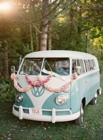 wedding photo - Wedding Transportation - A VW Bus! 