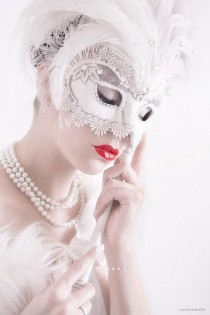 wedding photo - Masque blanc