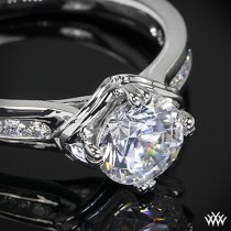 wedding photo - 18k White Gold Ritani Modern Channel-Set Diamond Engagement Ring