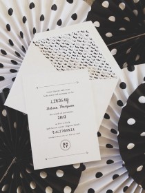wedding photo - Moderne bittet Papier