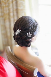 wedding photo - Updo With Sparkly Accessories 