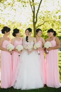 wedding photo - Pretty Pink Weiß Ballsaal Hoch