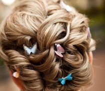 wedding photo - Prom Haar-Zubehör - Butterfly Hochzeit Haar Einzigartige Shabby Chic Hair Clips PICK 6