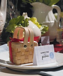 wedding photo - Miniature Woven Picnic Basket