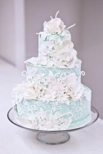 wedding photo - Kuchen. Tiffany-Blau.