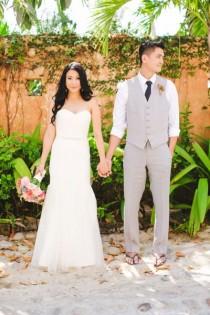 wedding photo - Tropical style mariés