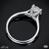 wedding photo - Platinum Vatche "X-Prong Surprise" Solitaire bague de fiançailles