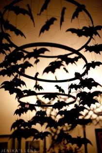 wedding photo - Halloween Bat Chandelier 