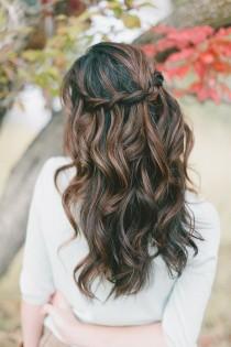 wedding photo - Braids, Curls With Loose Twist To Hold 