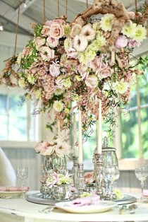 wedding photo - Gorgeous Flower And Branch Chandelier 