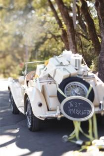 wedding photo - A Sweet Ride For A Stylish Send-off 