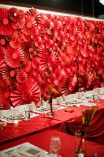 wedding photo - Red Pinwheel Backdrop 
