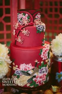wedding photo - Chinese Dress Inspired Cake 