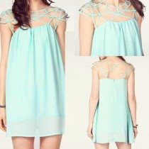 Menta Verde Scontornabile Maiusc chiffon Vestitino - Sheinside.com wedding photo - Menta Verde Scontornabile Maiusc chiffon Vestitino - Sheinside.com