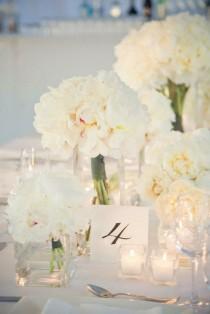 wedding photo - زهور الأبيض رائع وإعداد الجدول