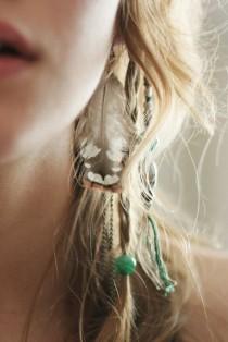wedding photo - Feather Earrings 