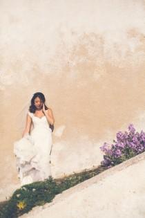 wedding photo - Peach and Tiffany Blue ✈ Wedding in Santorini, Greece