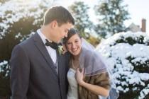 wedding photo - Classically Elegant Purple Winter Wedding With Traditional Tones