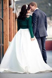 wedding photo - Love The Use Of Color For The Shrug. 