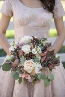 wedding photo - Unique-Copper-Gold-Fall-Wedding-Bouquet