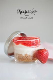 wedding photo - Cheesecake In Mini Mason Jars