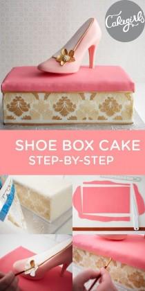 wedding photo - Shoe Box Cake Step-by-Step Tutorial 