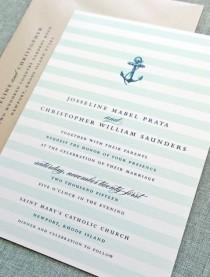 wedding photo - Josseline Nautical Wedding Invitation Sample