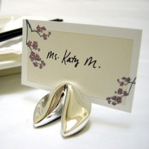 wedding photo - Gold Fortune Cookie Place Card Holders