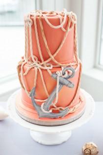 wedding photo - Modern Nautical Peach And Gray Wedding Inspiration
