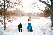 wedding photo - Chic Minnesota Winter Romance Engagement Session