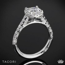 wedding photo - Platinum Tacori Klassische Crescent Celestial Für Prinzessin Diamant-Verlobungsring