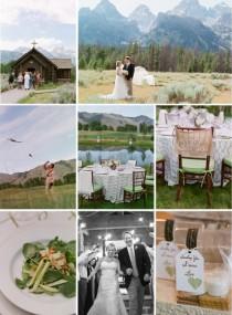 wedding photo - A small wedding by the Teton Mountains - The Bride's Guide : Martha Stewart Weddings