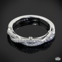 wedding photo - 18k White Gold Verragio Braided Diamond Wedding Ring