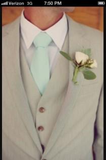 wedding photo - Mint und Grau Tux