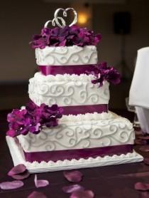 wedding photo - Gâteau violet et gris
