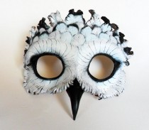 wedding photo - Snowy Owl Leather Mask