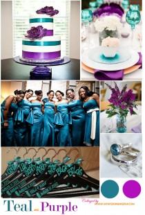 wedding photo - Color Palette: Teal and Purple